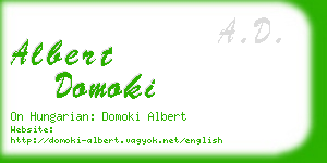 albert domoki business card